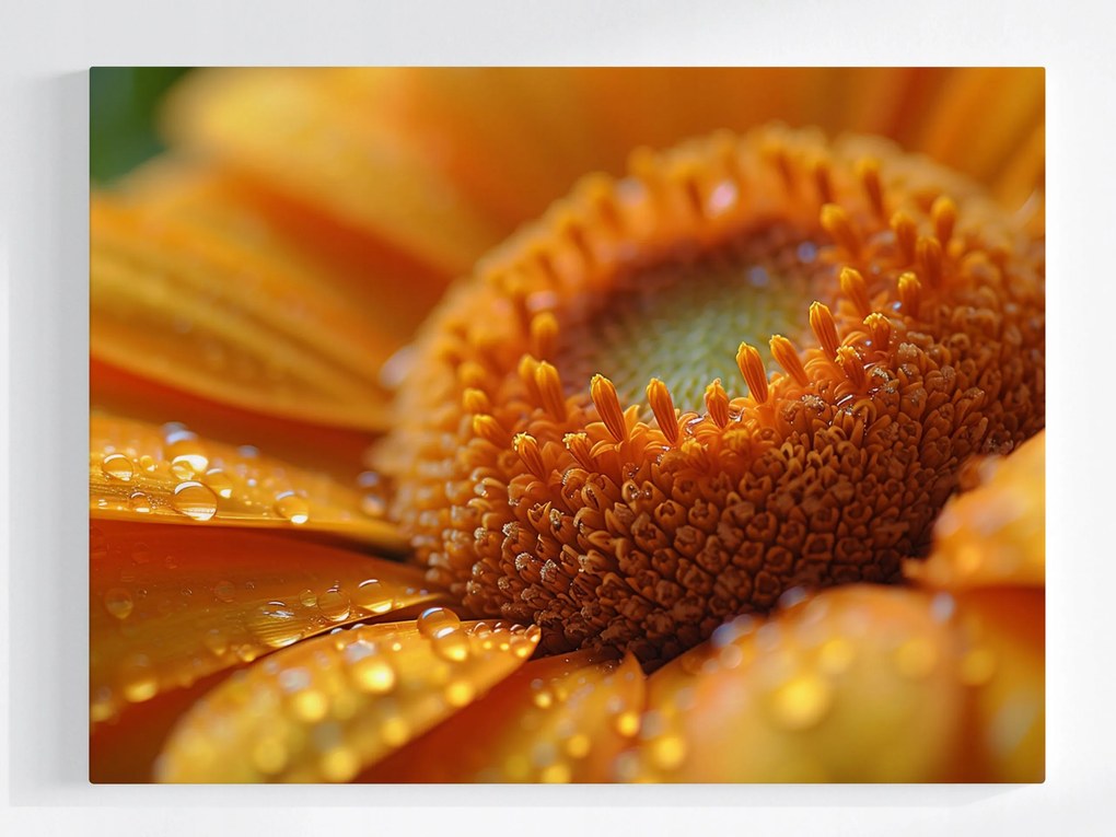 Vászonkép Canvas Természet Makro Fotó Virág Gerbera Aster 80x60