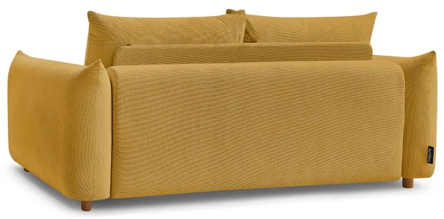 Sárga kinyitható kanapé 214 cm Ernest – Bobochic Paris