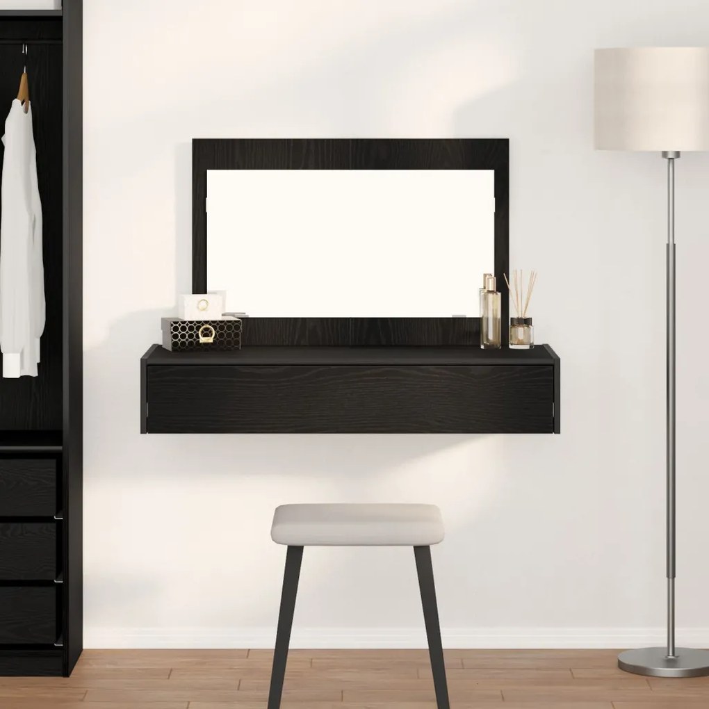 Falis öltöztető asztal Fekete tölgy, 100x40x70 cm