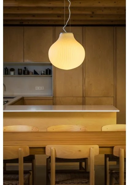 FARO 28301 - Csillár zsinóron ISABELLE 1xE27/15W/230V átm. 40 cm fehér