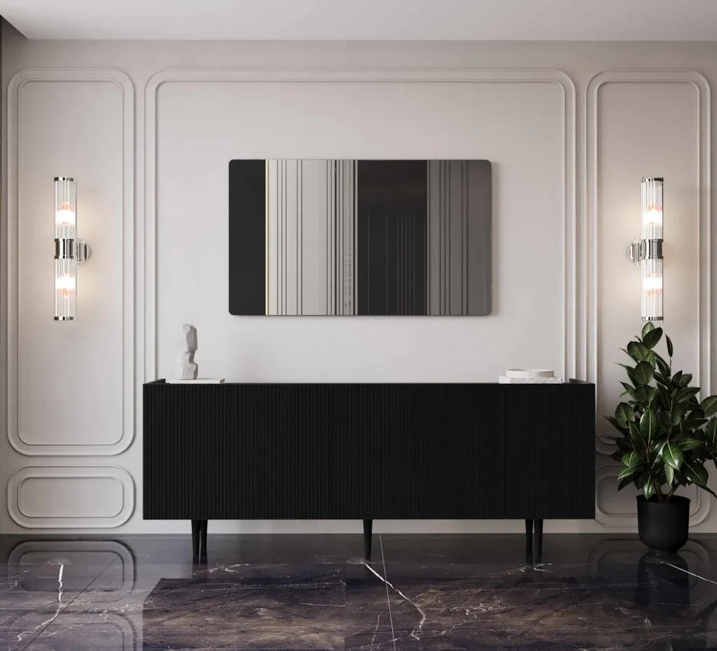 Capella komód, fekete, 200 cm