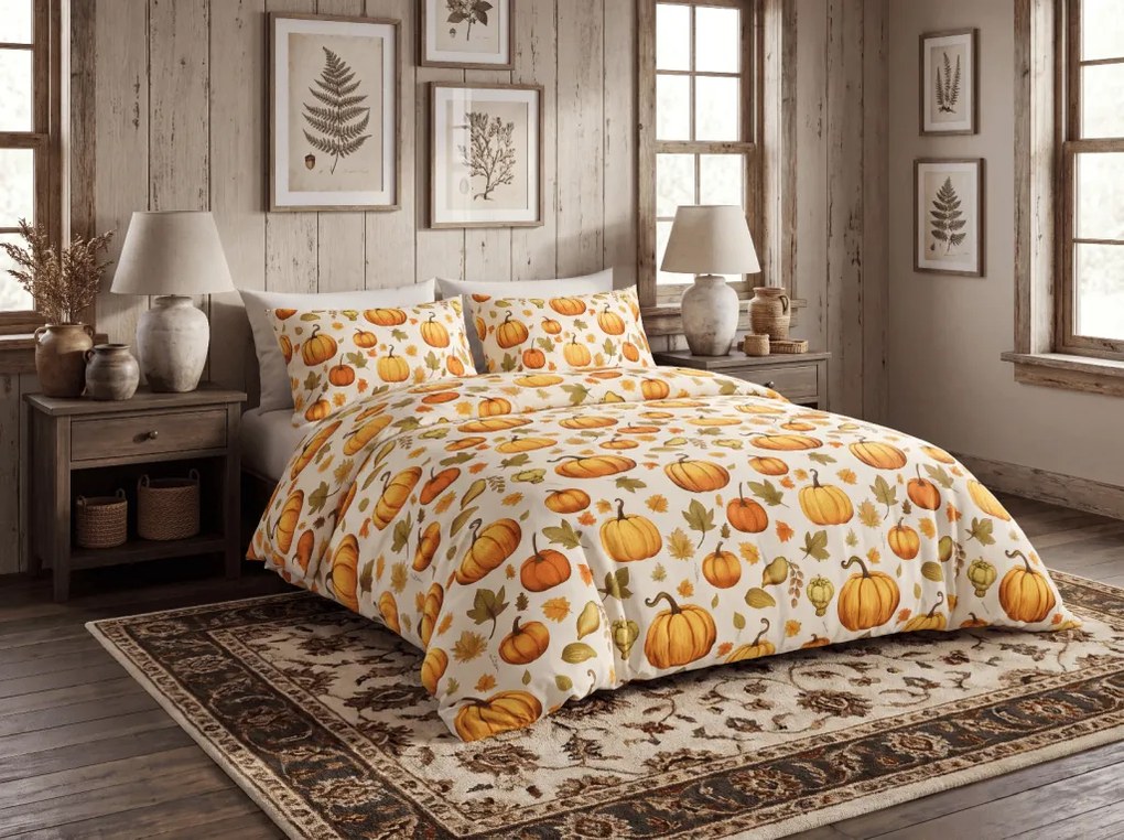 Mikroszálas ágyneműhuzat AUTUMN PUMPKINS színes Ágyneműhuzat mérete: 2 db 70 x 90 cm | 200 x 220 cm
