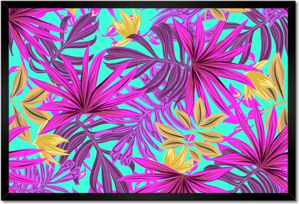 Poszter keretben 60x40 Egzotikus levelek Trópusok