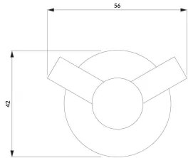 OMNIRES MP60120BL - Fali kampó MODERN PROJECT matt fekete