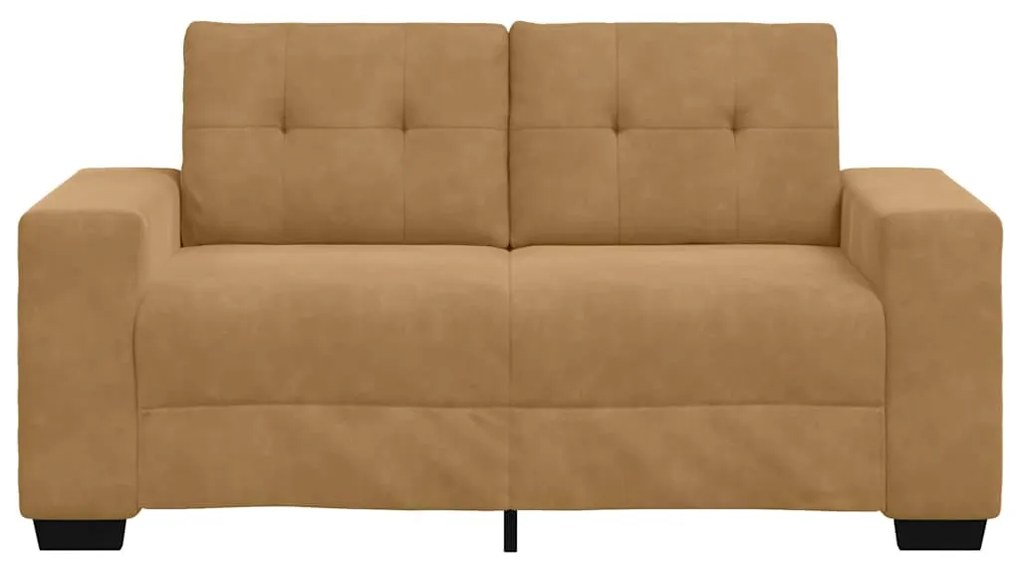 barna bársony loveseat kanapé 120 cm