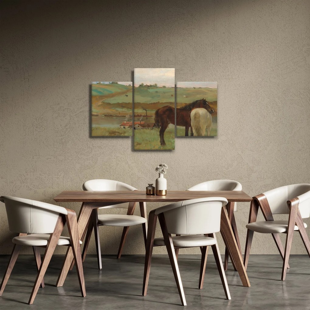 Kép - Edgar Degas, Horses in a Meadow, reprodukciók (90x60 cm)