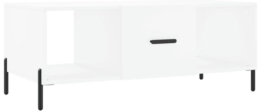 Fehér szerelt fa dohányzóasztal 102 x 50 x 40 cm