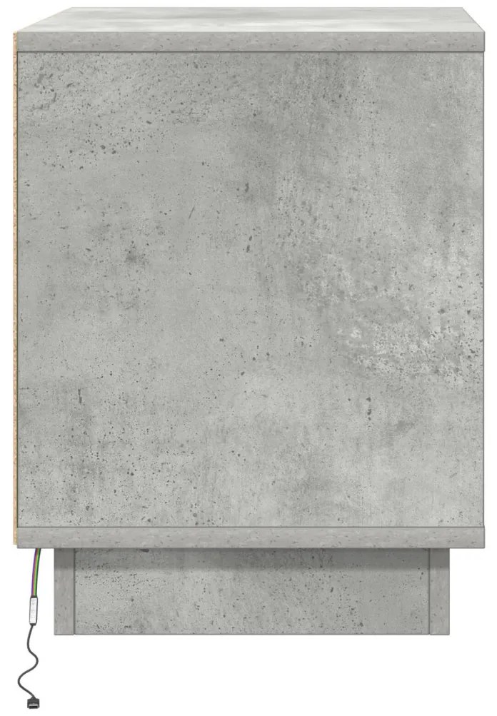 LED világítással ellátott éjjeli szekrények 2 db Betongrád 44x34,5x45 cm