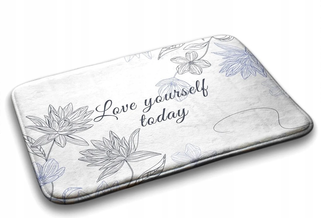 Fürdőszobaszőnyeg Virágok Minimalista 75x45 cm