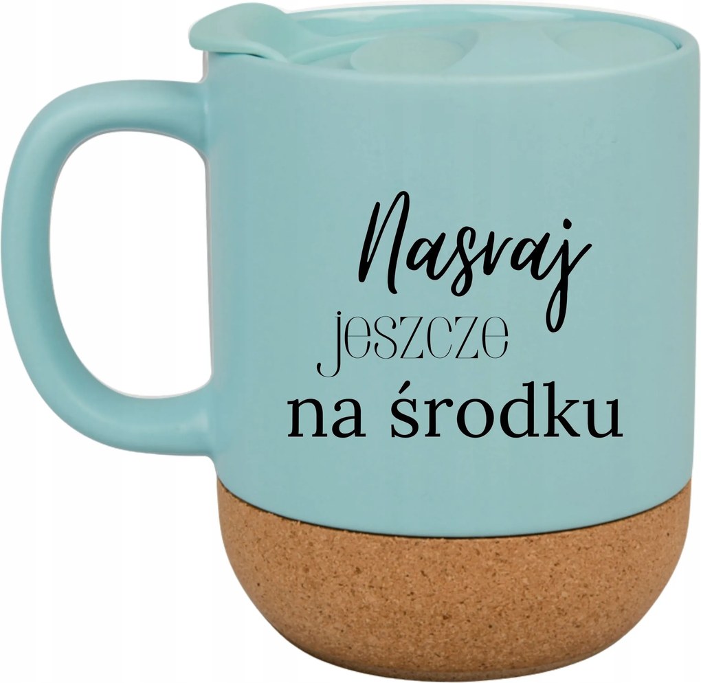 Kék Bögre Fedéllel Ajándék Még Középen