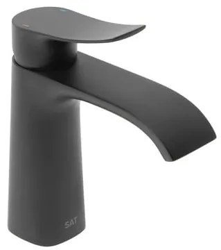 Mosdó csaptelep SAT Infinitio leeresztőszelep nélkül fekete matt SATBSINF271C