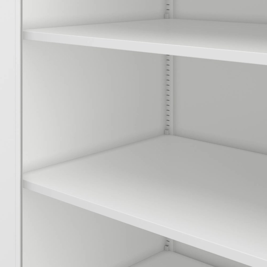 Fém irodai szekrény fehér JAN II D600 1150 x 1850 x 600 mm