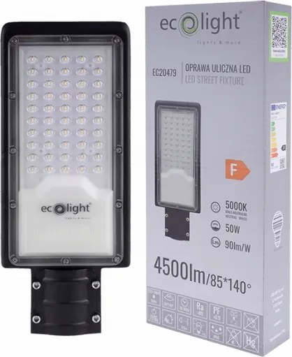 Led utcai lámpa 50W 4500lm 5000K Hideg IP65 Economy Ecolight