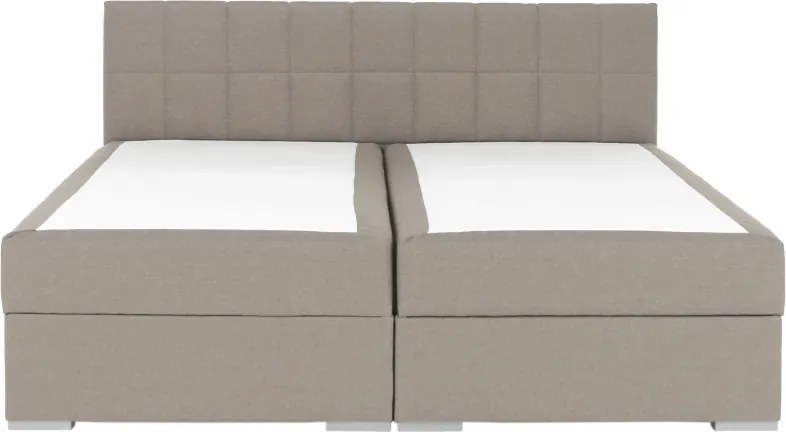 Boxspring típusú ágy 180x200, szürkésbarna taupe, FERATA TV KOMFORT