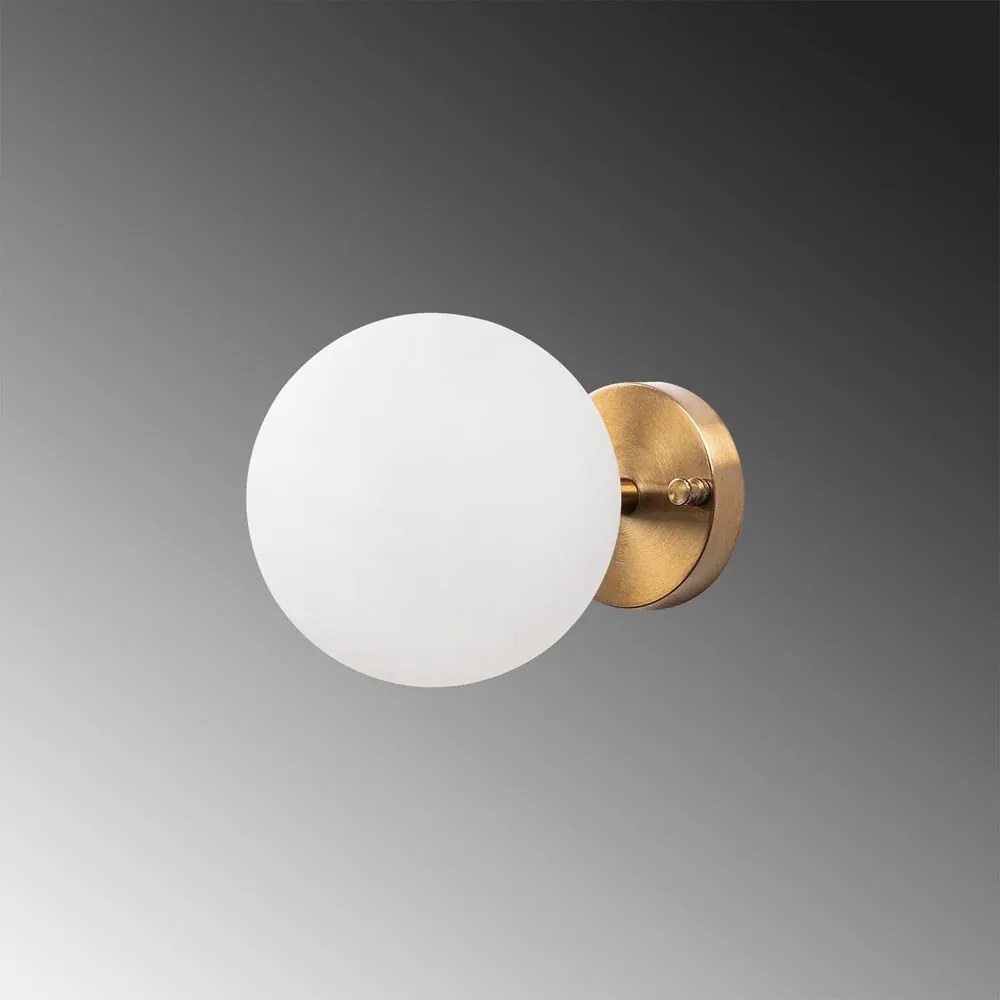 Fehér-bronzszínű fali lámpa ø 15 cm Atmaca – Opviq lights