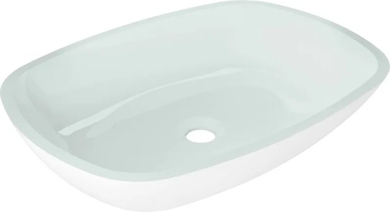 Mexen Araks 54 x 39 cm-es üveg mosdókagyló, fehér - 24155430