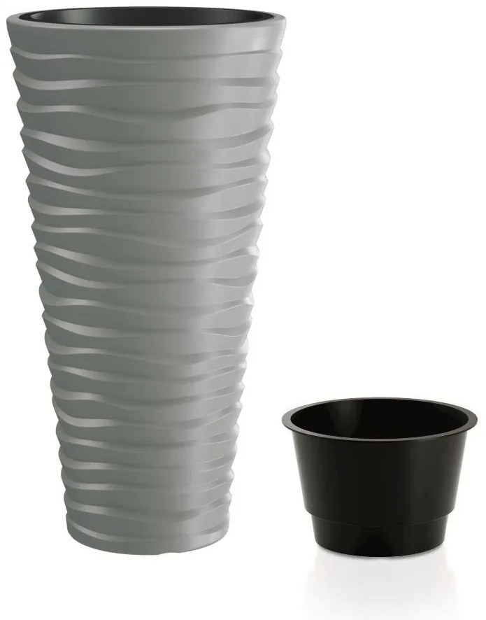 Prosperplast SAND SLIM virágcserép szürke 34,9 cm