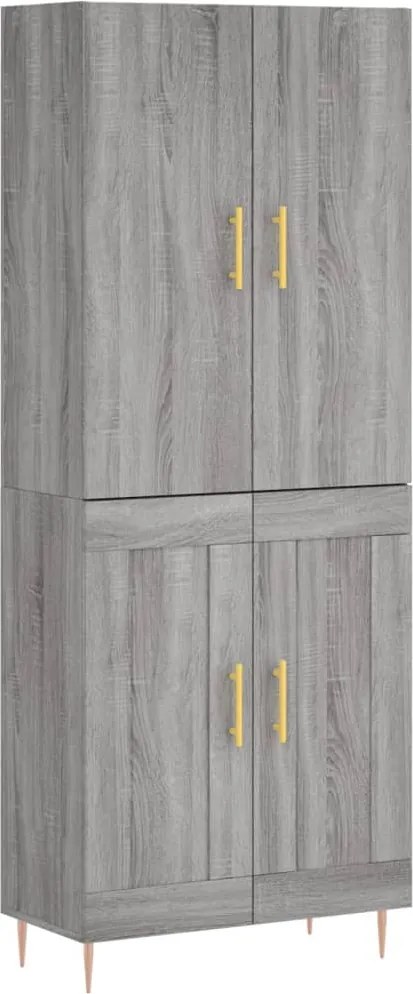 vidaXL szürke sonoma szerelt fa magasszekrény 69,5 x 34 x 180 cm