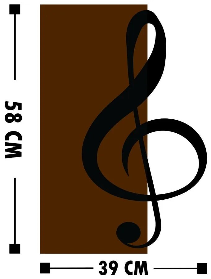 Treble Clef fali dekoráció - Wallity