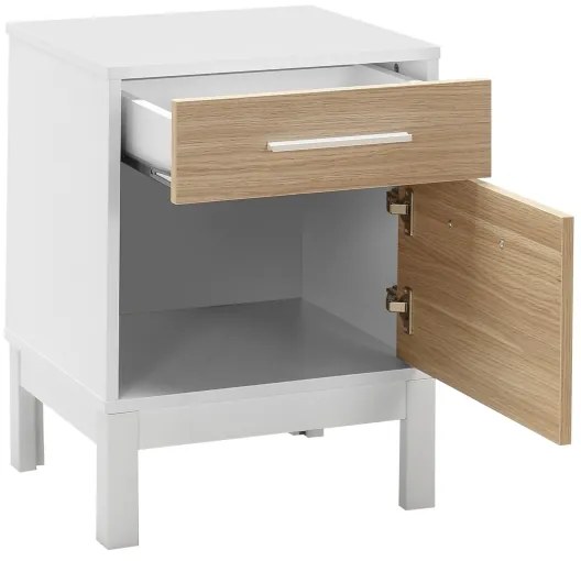 Éjjeliszekrény 60x45 cm fehér/barna