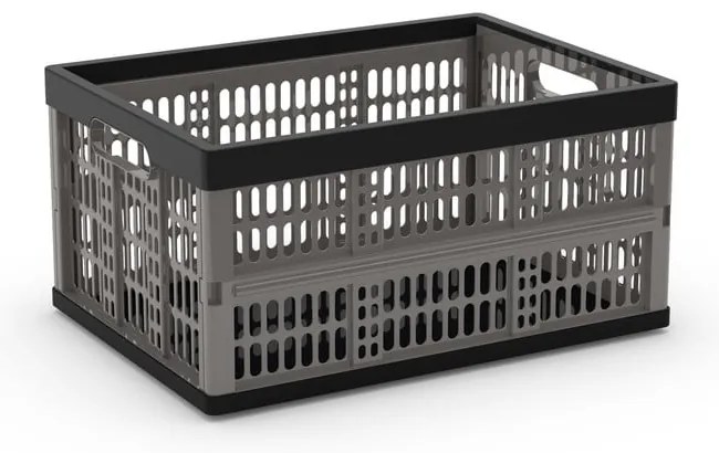 Szürke műanyag tárolódoboz 47,5x34,5x23,5 cm Folding Crate – KIS