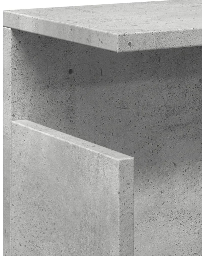 betonszürke szerelt fa faliszekrény 60 x 20 x 30 cm