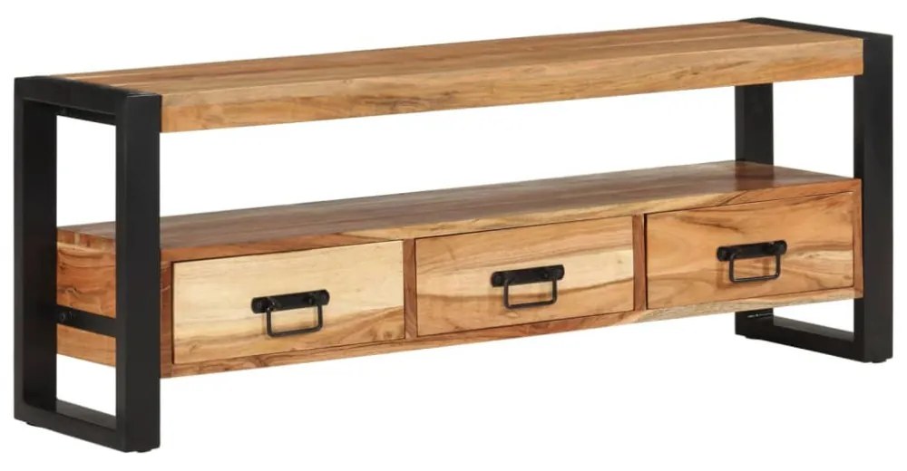 tömör akácfa TV-szekrény 120 x 30 x 45 cm