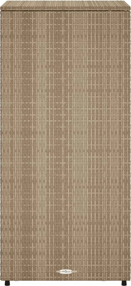 vidaXL bézs polyrattan kerti tárolószekrény 50 x 55 x 115 cm