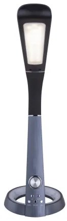 Globo 58376B Asztali lámpa fekete flexibilis szárral. USB csatlakozás, RGB színváltó funkció. MxSzxH:343x183x640, tartozék: 1xLED 8W 230V, 45-460lm, Színhőmérséklet váltás 4000/6500/3000K