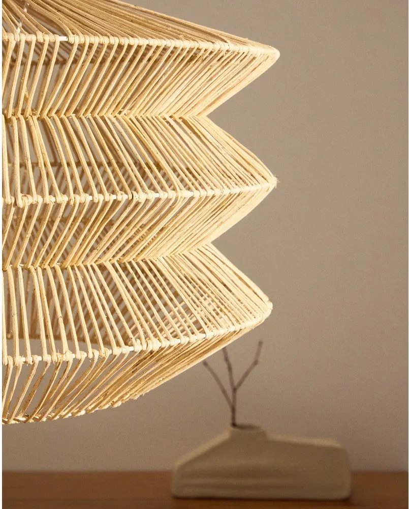 Natúr színű függőlámpa rattan búrával Dakit – Kave Home