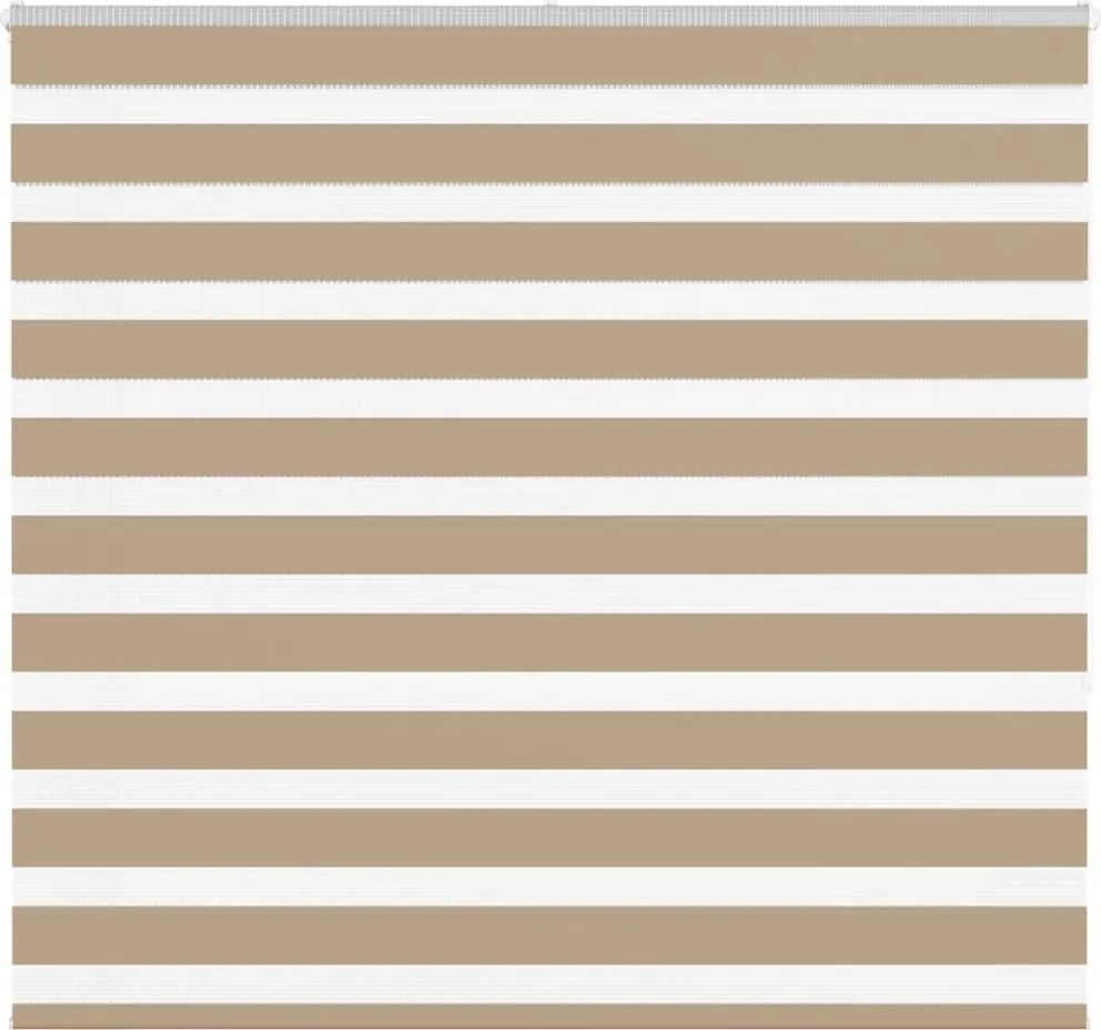 vidaXL zebrafüggönnyel homokbarna szövetszélesség 155,9 cm poliészter