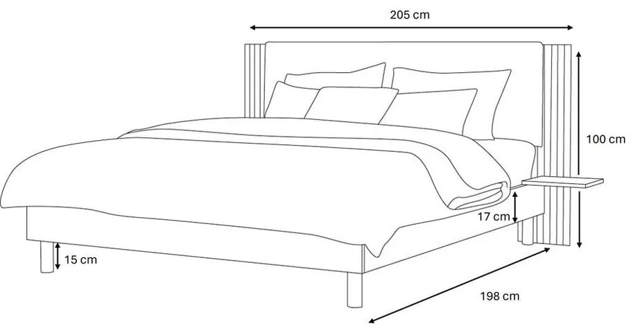 Zöld franciaágy ágyráccsal 140x190 cm Lior – Bobochic Paris