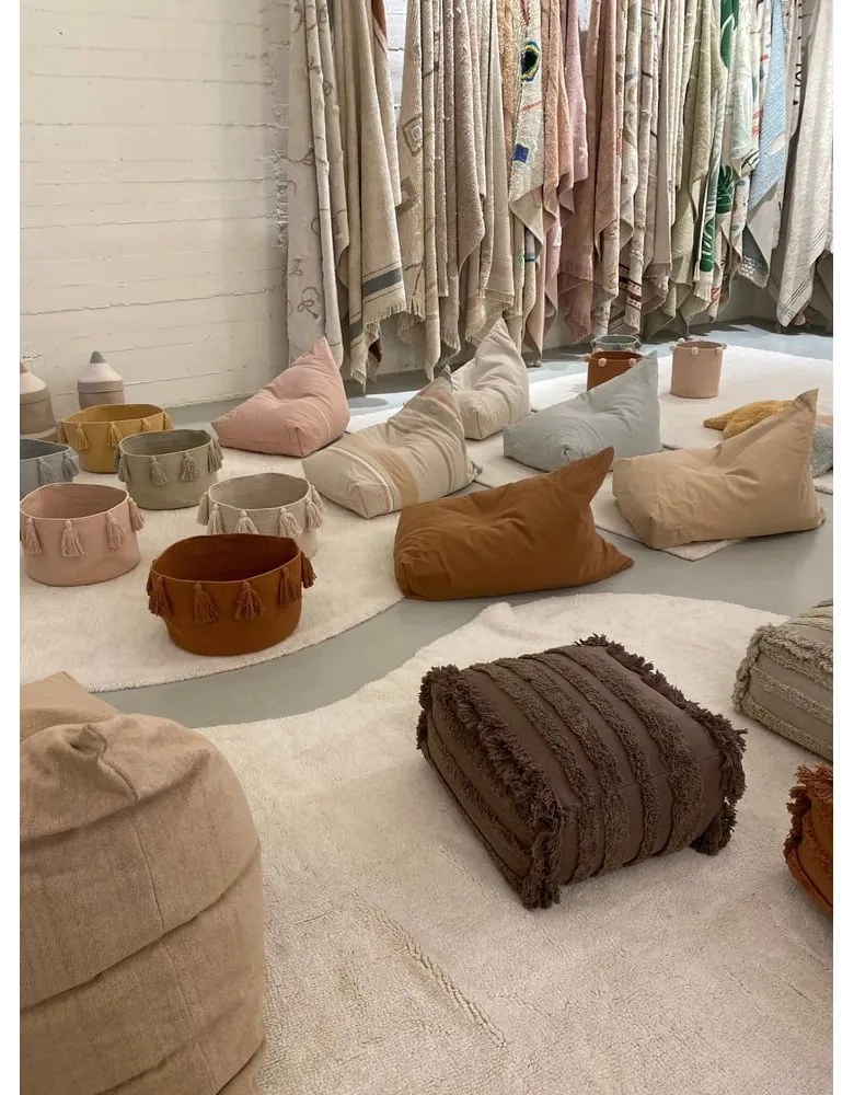 Krémszínű gyerek babzsák Cleo Multi Stripe – Lorena Canals