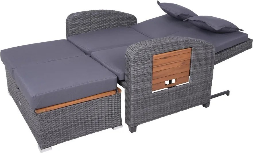 Szürke műrattan kerti kanapé Bari – Garden Pleasure