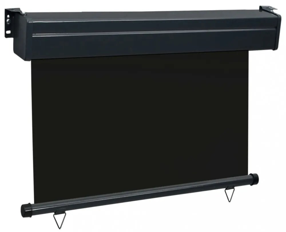 fekete erkély oldalnapellenző 85 x 250 cm