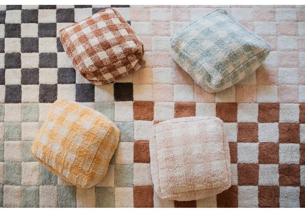 Világoskék gyerek puff Vichy Blue Sage – Lorena Canals