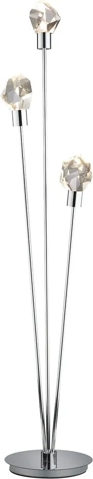 Ezüstszínű LED állólámpa üveg búrával (magasság 150 cm) Verano – Trio Select