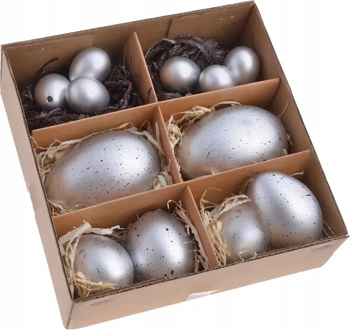 Húsvéti tojások dobozban, 3 méret 12db