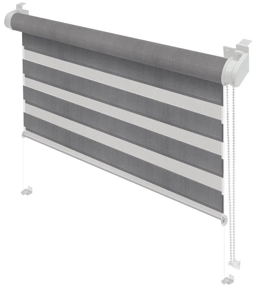 Szürke nappali-éjszakai roló 42,5x150 cm Zebra – Gardinia