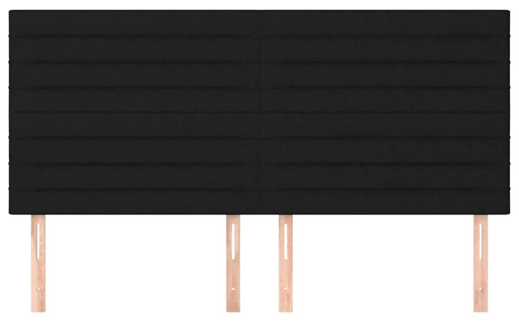 4 db fekete szövet fejtámla 80 x 5 x 78/88 cm