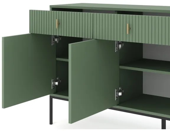 SUE komód zöld/fekete