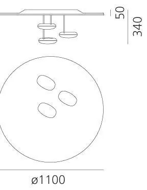 Artemide 1474110A - LED Dimmelhető mennyezeti lámpa DROPLET LED/87W/230V 3000K