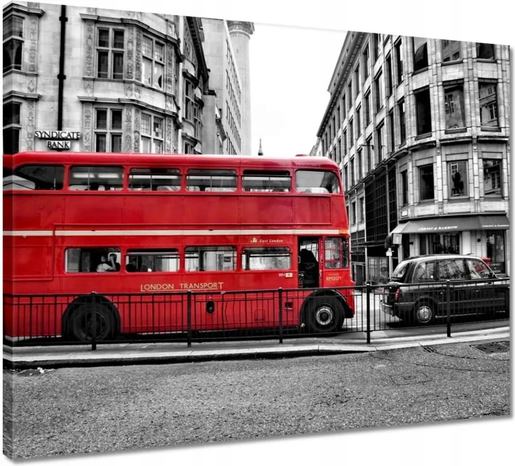 Vászonkép 50x40 Piros busz London
