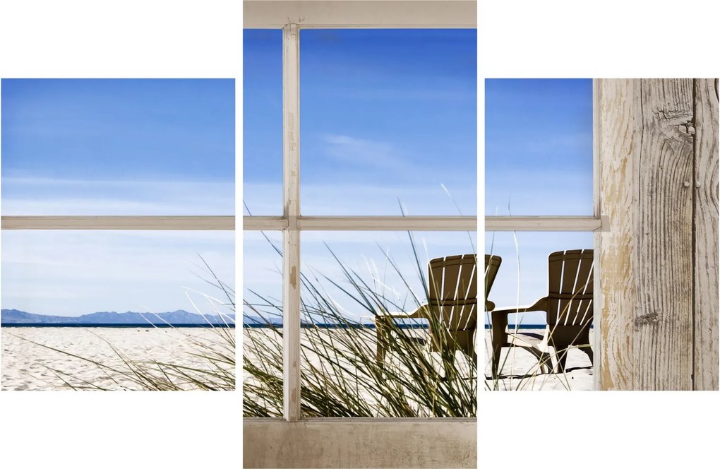 Kép - A strandra néző ablak (90x60 cm)