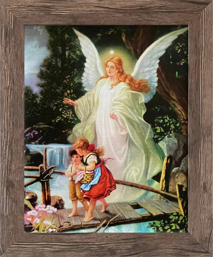 Vászonkép 30x25 Őrangyal Tölgy Angyal Keret