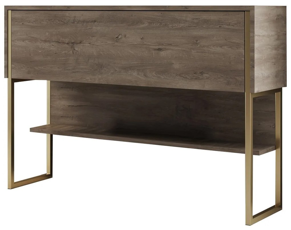 Komód Luxe - Gold, Walnut