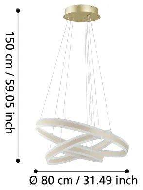 Eglo 39314 - LED Dimmelhető csillár zsinóron TONARELLA LED/78W/230V+70W+34W