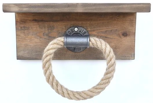 Törölközőtartó polccal BORURAF 14x30 cm fenyő