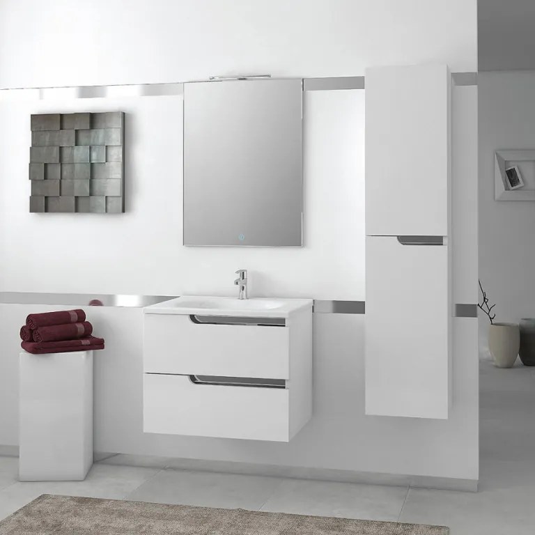 Piramida PERLA 60 G fürdőszobai tükör LED világítással - érintőkapcsolóval - 60 x 80 x 4 cm