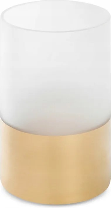 Dekorációs gyertyatartó BLANCA7 15x20 fehér arany, henger alakú